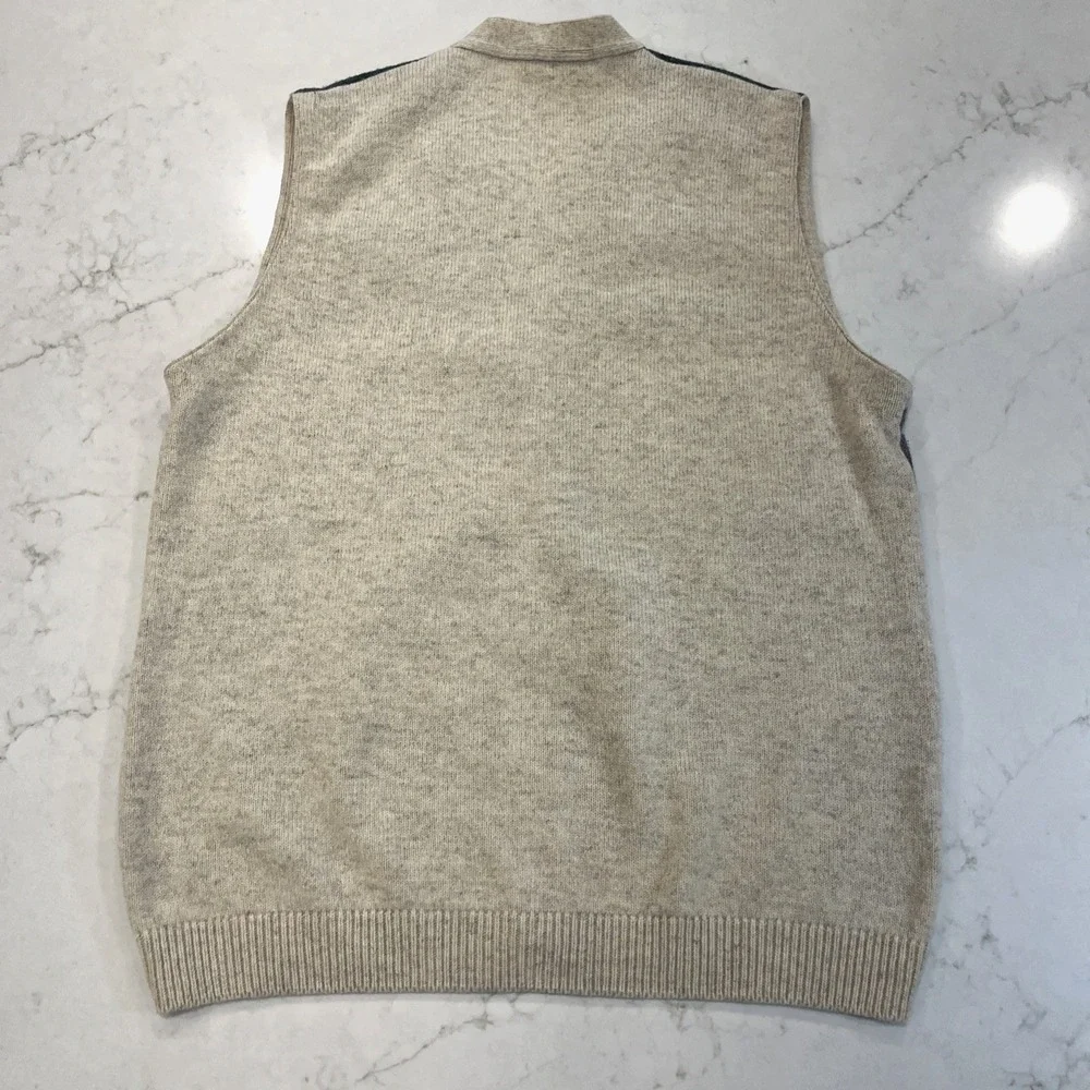 Colonial Concepts New‎ Zealand Heritage Wool XL Sweater Button Vest Graphic Knit